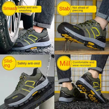 Fashion Safety Shoes Men Boots Steel Toe Shoes Men Puncture - Proof Work Sneakers Male Shoes Work Boots Indestructible Footwear - Limited time Finds