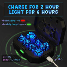 LED Dice Set Rechargeable with Charging Box, ZHOORQI Glowing Dice for Role Playing Tabletop Games RPG D&D Dice Christmas Gift - Limited time Finds