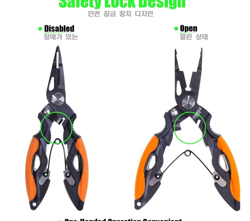 New Multifunctional Fishing Pliers Accessories 420 Stainless Steel Body Scissors Line Cutter Hooks Remover Outdoor Fishing Tools - Limited time Finds