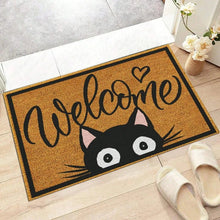 1Pc Cat Pattern Welcome Mat Dirt Resistant Indoor Outdoor Floor Rug Washable Home Decore Carpet Bedroom Bathroom Kitchen Balcony - Limited time Finds