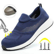 Summer Mesh Lightweight Work Sneakers Steel Toe Men Women Work Safety Shoes Breathable Construction Shoes Work Boots Footwear - Limited time Finds