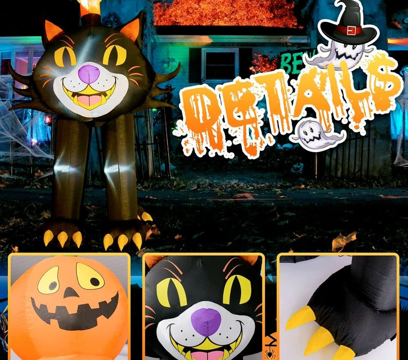 Halloween Black Cat Inflatable Decor - Limited time Finds