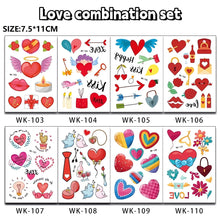 Temporary Tattoo Stickers - Love Combination Waterproof Tattoos for Kids, Arm Body Art Fake Tattoos, Perfect for Festivals - Limited time Finds