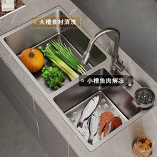 Luxury Stainless Steel Kitchen Sink Vegetable Wash Basin for Home Fixture with Kitchen Faucet Drain Accessories Kitchen Sink - Limited time Finds