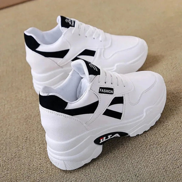 Sneakers Women Platform Inner Increase Shoes Woman Shoes Casual Ladies Footwear Chunky Sneakers Women Shoes Tennis Sport Shoes - Limited time Finds