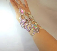 Belly Dance Hand Accessories Or Foot Accessories Female Adult High - end Diamond - Studded Bracelet/Anklet Performance Accessories - Limited time Finds