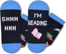 funny socks Reading Enthusiasts Student Warm Socks Fun Gifts Crew Socks Couple Gifts Teacher Gifts Socks - Limited time Finds