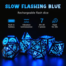 LED Dice Set Rechargeable with Charging Box, ZHOORQI Glowing Dice for Role Playing Tabletop Games RPG D&D Dice Christmas Gift - Limited time Finds