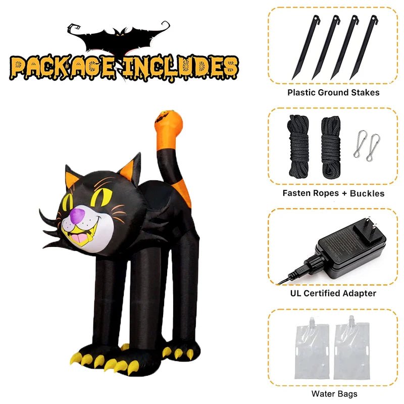 Halloween Black Cat Inflatable Decor - Limited time Finds