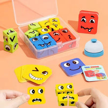 Puzzle Building Blocks Montessori Cube Children's Face Changing Expressions Building Blocks Tabletop Games Toys - Limited time Finds