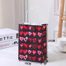 Valentine's Day Bag with Handles Paper Holiday Party Gift Bag Valentine's Day Party Favors Wrap Valentine's Day Party Supplies - Limited time Finds