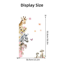 Cartoon Cute Watercolour Animals Door Stickers Decoration for Bedroom Wall Sticker Living Room Wall Art Home Decore Kids Room - Limited time Finds