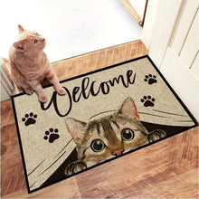 1Pc Cat Pattern Welcome Mat Dirt Resistant Indoor Outdoor Floor Rug Washable Home Decore Carpet Bedroom Bathroom Kitchen Balcony - Limited time Finds