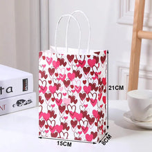 Valentine's Day Bag with Handles Paper Holiday Party Gift Bag Valentine's Day Party Favors Wrap Valentine's Day Party Supplies - Limited time Finds