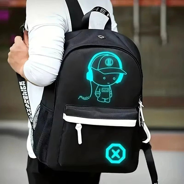 Anime Luminous School Backpack with USB Charging - Limited time Finds