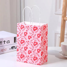 Valentine's Day Bag with Handles Paper Holiday Party Gift Bag Valentine's Day Party Favors Wrap Valentine's Day Party Supplies - Limited time Finds