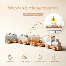 Wooden Train Birthday Toy Montessori Toys Baby Educational Toys Wooden Trolley Baby Learning Toys Number Of Wood Baby's Toys - Limited time Finds