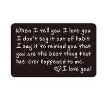 Anniversary Gifts Christmas Gifts I Love You Wallet Insert Card for Couple Husband Birthday Gifts - Limited time Finds