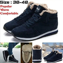 Men Boots Men's Winter Shoes Fashion Snow Boots Shoes Plus Size Winter Sneakers Ankle Men Shoes Winter Boots Black Blue Footwear - Limited time Finds