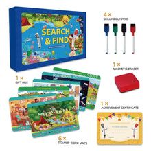 Search and Find Cards for Preschool Learning Education for Preschool Children Reusable Activity Mats Books - Limited time Finds