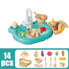 Children Puzzle Pretend Play Toys Dishwashing Basin Toys Gift Kitchen Interactive Toys 2 - in - 1 Slide Fishing Montessori Toys - Limited time Finds