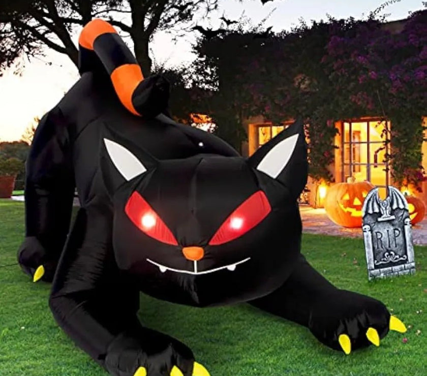 7FT Black Cat Halloween Inflatable Decoration - Limited time Finds