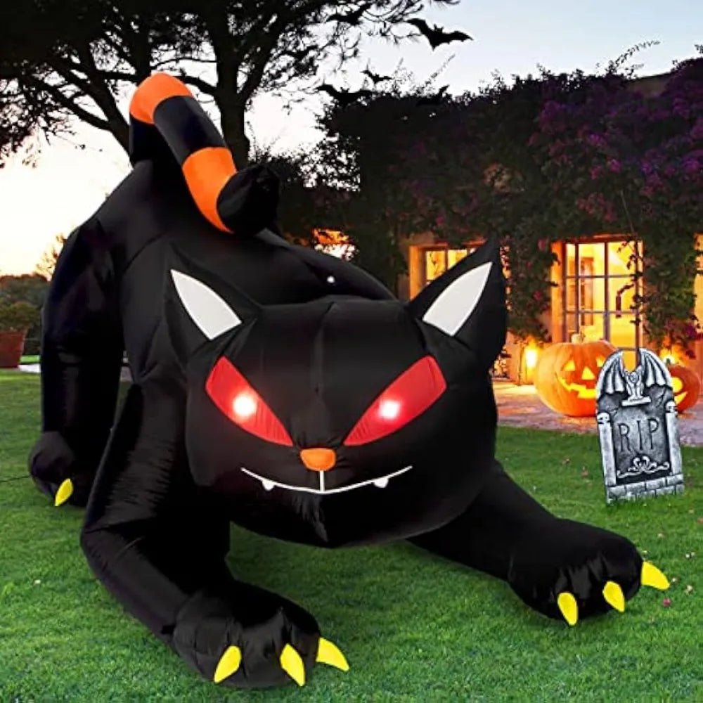 7FT Black Cat Halloween Inflatable Decoration - Limited time Finds