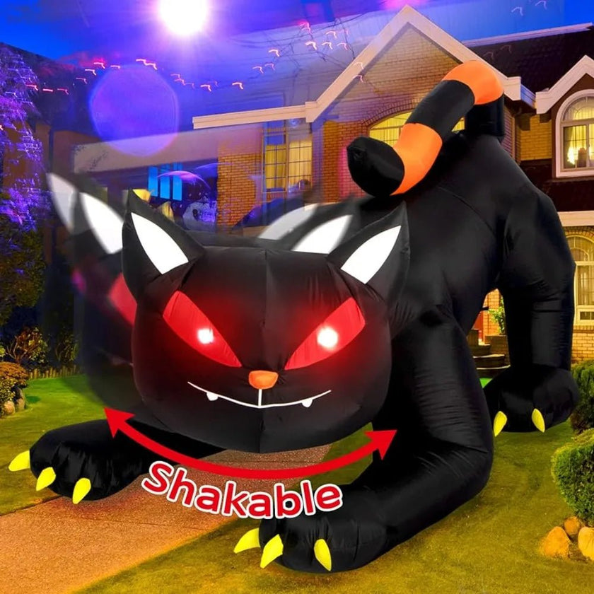 7FT Black Cat Halloween Inflatable Decoration - Limited time Finds