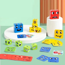 Puzzle Building Blocks Montessori Cube Children's Face Changing Expressions Building Blocks Tabletop Games Toys - Limited time Finds