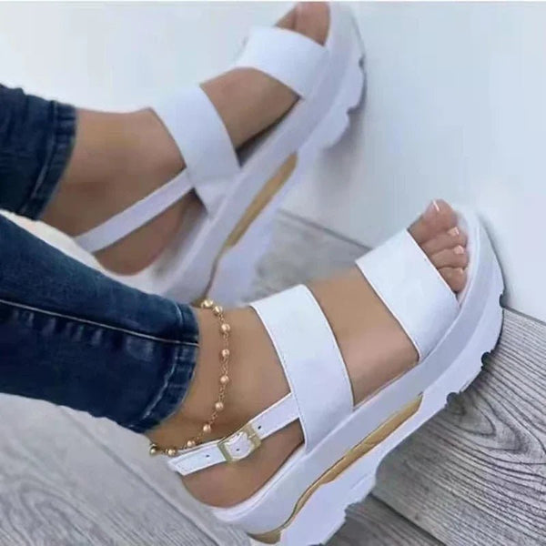 Women's Wedges Sandals Summer New Woman Low Platform Shoes Sandals Heeled Fashion Shoes Female Footwear Wedges Shoes - Limited time Finds