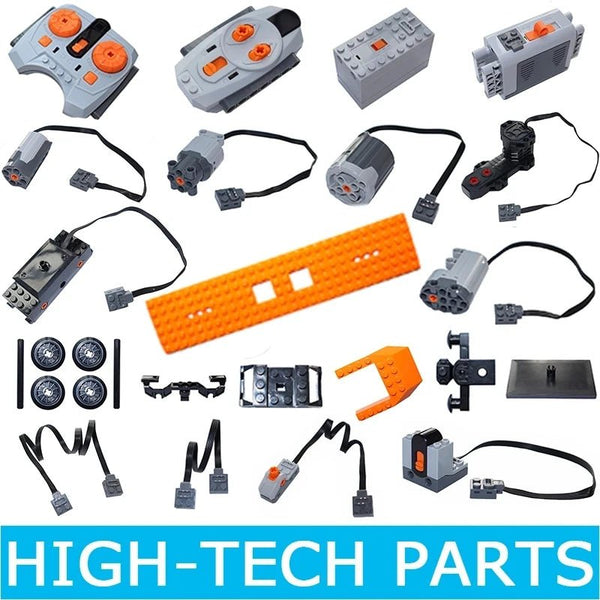 NEW Technical Motor Parts Power Functions Building Blocks PF Model Sets Compatible Tarin Accessories MOC High - tech Bricks Toys - Limited time Finds