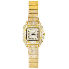 Hip Hop Iced Out Square Sparkling Quartz Watches Men Women Bling Full Rhinestone Fashion Rapper Watches High Quality Jewelry - Limited time Finds