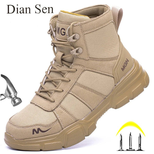 Work Boots Indestructible Safety Shoes Men Steel Toe Shoes Puncture - Proof Sneakers Male Footwear Shoes Women Non Slip Work Shoes - Limited time Finds