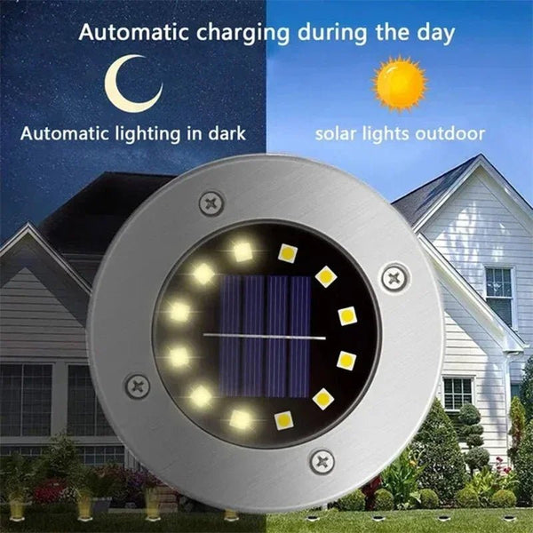 8/20LED Solar Ground Lights LED Waterproof Solar Garden Lights Outdoor Bright in - Ground Lights Landscape Lighting for Patio Path - Limited time Finds