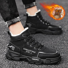 Men Boots Men's Winter Shoes Fashion Snow Boots Shoes Plus Size Winter Sneakers Ankle Men Shoes Winter Boots Black Blue Footwear - Limited time Finds