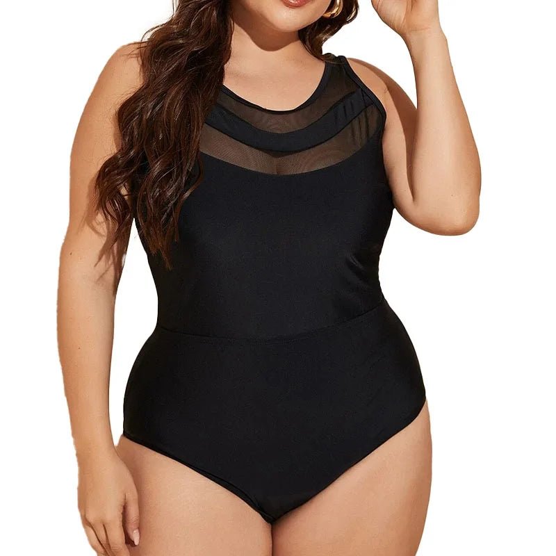 2022 Black Push Up Swimsuit One Piece Large Size Swimwear Women One-piece Suits Beachwear Summer Mesh Bathing Suit Female 4XL - Limited time Finds