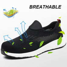 Summer Mesh Lightweight Work Sneakers Steel Toe Men Women Work Safety Shoes Breathable Construction Shoes Work Boots Footwear - Limited time Finds