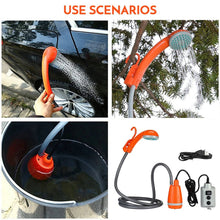 Portable Camping Shower Outdoor Camping Shower Pump Rechargeable Shower Head for Camping Hiking Traveling - Limited time Finds