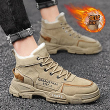 Men Boots Men's Winter Shoes Fashion Snow Boots Shoes Plus Size Winter Sneakers Ankle Men Shoes Winter Boots Black Blue Footwear - Limited time Finds