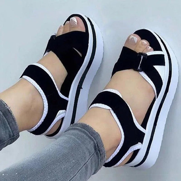 Women's Sandals Heels Sandals With Low Platform Shoes For Women Summer Sandals Heeled Summer Shoes Female Footwear Wedges Shoes - Limited time Finds