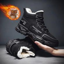 Men Boots Men's Winter Shoes Fashion Snow Boots Shoes Plus Size Winter Sneakers Ankle Men Shoes Winter Boots Black Blue Footwear - Limited time Finds