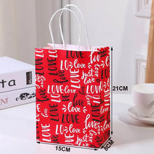 Valentine's Day Bag with Handles Paper Holiday Party Gift Bag Valentine's Day Party Favors Wrap Valentine's Day Party Supplies - Limited time Finds