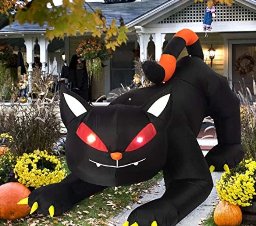 7FT Black Cat Halloween Inflatable Decoration - Limited time Finds