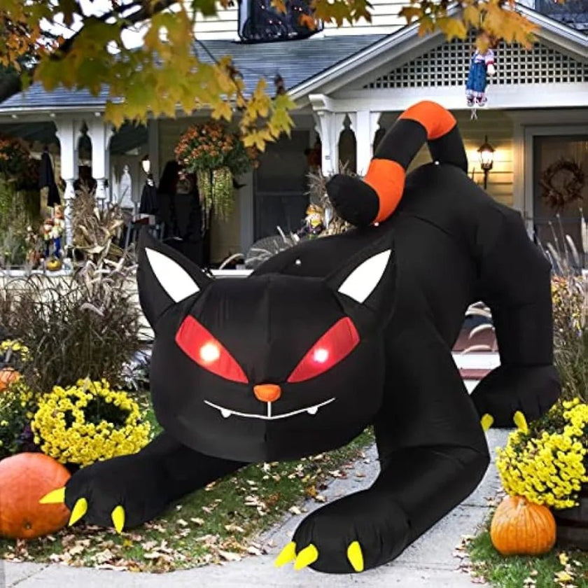 7FT Black Cat Halloween Inflatable Decoration - Limited time Finds