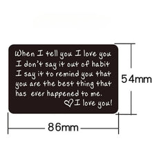 Anniversary Gifts Christmas Gifts I Love You Wallet Insert Card for Couple Husband Birthday Gifts - Limited time Finds