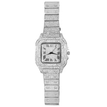 Hip Hop Iced Out Square Sparkling Quartz Watches Men Women Bling Full Rhinestone Fashion Rapper Watches High Quality Jewelry - Limited time Finds