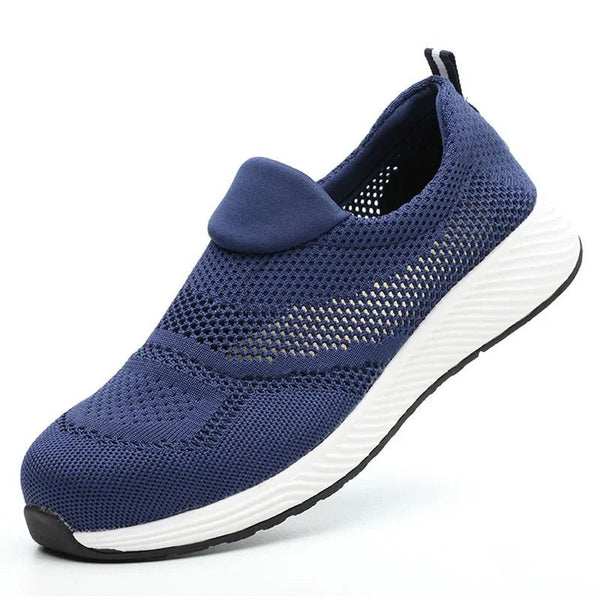 Summer Mesh Lightweight Work Sneakers Steel Toe Men Women Work Safety Shoes Breathable Construction Shoes Work Boots Footwear - Limited time Finds