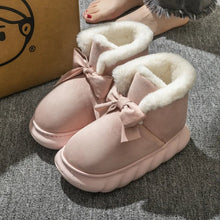 2024 New Winter Warm Slippers Women Home Floor Shoes Soft Plush Lace - up Female Indoor Street Snow Boots Girls Platform Footwear - Limited time Finds