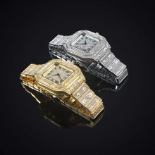 Hip Hop Iced Out Square Sparkling Quartz Watches Men Women Bling Full Rhinestone Fashion Rapper Watches High Quality Jewelry - Limited time Finds