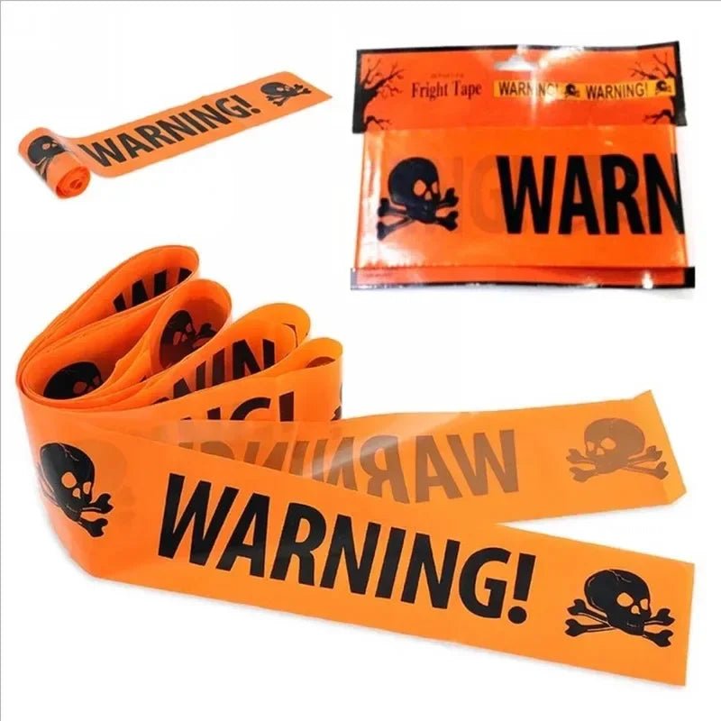 Skull Head Warning Tape Halloween Prop - Limited time Finds